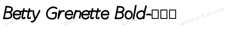 Betty Grenette Bold字体转换